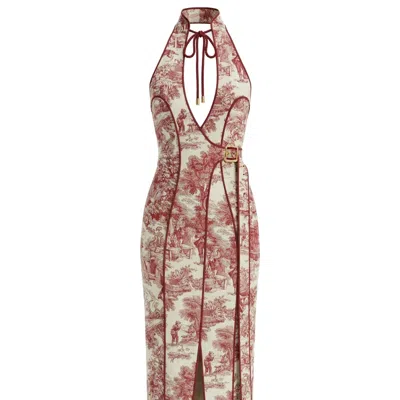 La Musa Women's Red Rouge Jardin Dress