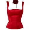 La Musa Women's Red Royal Corset In Red