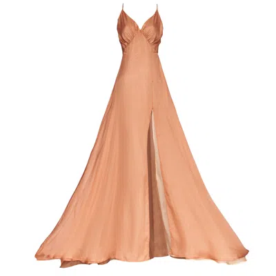 La Musa Women's Rose Gold Caramel Sunset Dress