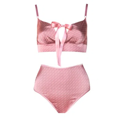 La Musa Women's Rose Gold Peonie Lingerie Set