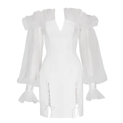 La Musa Women's White Swan Dress