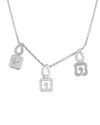 La Nouvelle Bague 18k White Gold 0.33ct Diamond Charm Necklace Ln20-051625 In Silver