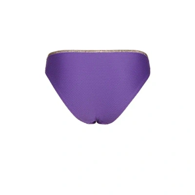 La Nouvelle Bas De Maillot Georgia Texturé In Violet
