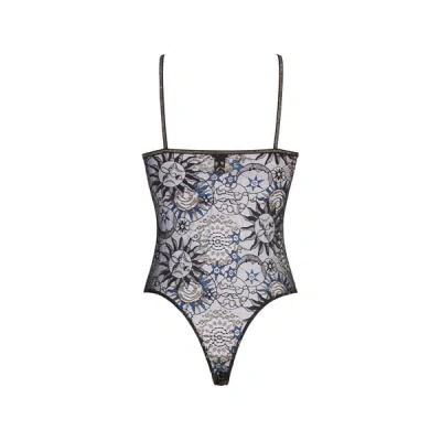 La Nouvelle Body Col V En Dentelle In Black