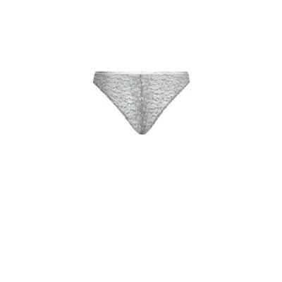 La Nouvelle Embroidered Tanga In Gray