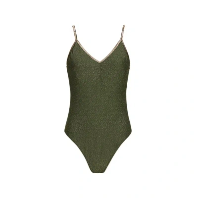 La Nouvelle Maillot Une Pièce Shiny In Vert