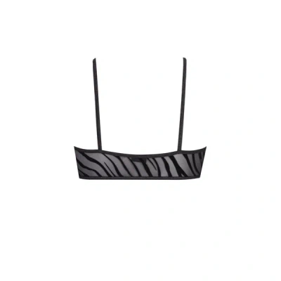 La Nouvelle Soutien Gorge À Motif Zebré In Black