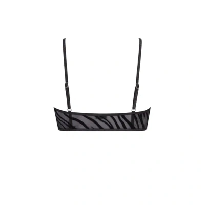 La Nouvelle Soutien Gorge À Motif Zebré In Black