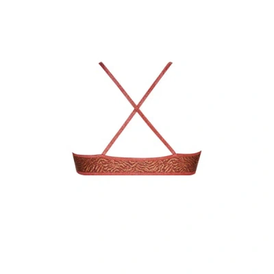 La Nouvelle Soutien-gorge Croisé Imprimé In Red