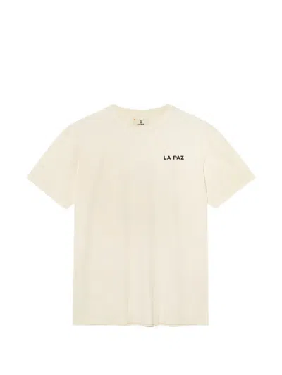 La Paz Guerreiro London Logo-print T-shirt In Neutral