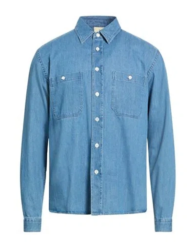 La Paz Man Denim Shirt Blue Size L Organic Cotton