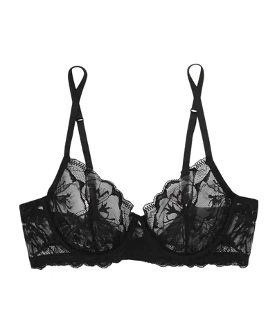 La Perla Alida Stretch-leavers Lace Underwired Soft-cup Bra In Black