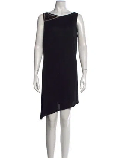 Pre-owned La Perla Asymmetrical Mini Dress In Black