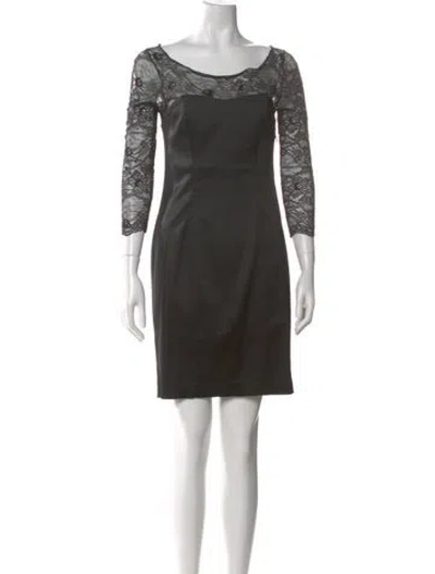 Pre-owned La Perla Bateau Neckline Mini Dress In Black