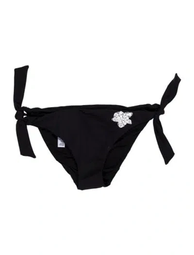 Pre-owned La Perla Beaded Accents Bottoms W/ Tags In Black