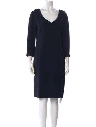 Pre-owned La Perla Cowl Neck Knee-length Dress In Black