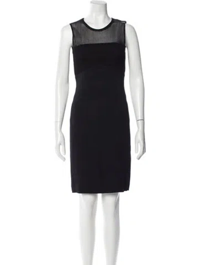 Pre-owned La Perla Crew Neck Knee-length Dress In Blue