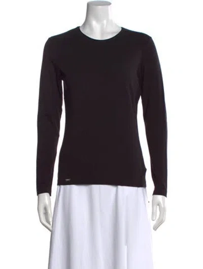 Pre-owned La Perla Crew Neck Long Sleeve Top In Black