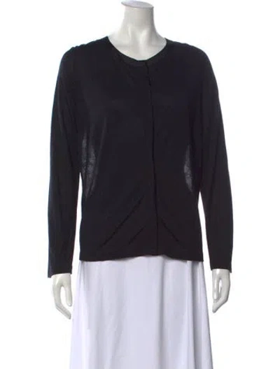Pre-owned La Perla Crew Neck Long Sleeve Top In Black