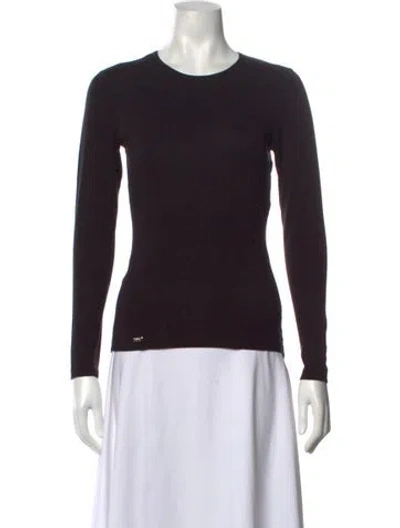 Pre-owned La Perla Crew Neck Long Sleeve Top In Blue/white