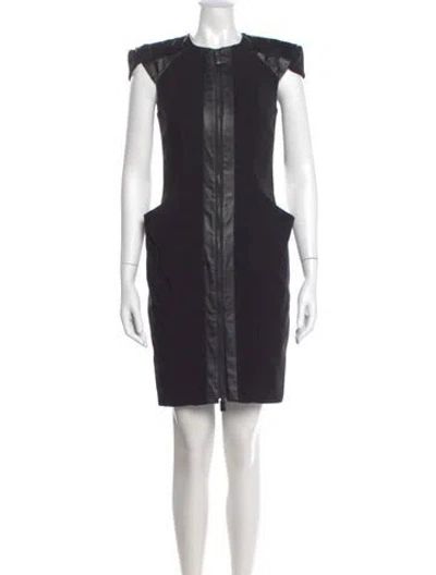 Pre-owned La Perla Crew Neck Mini Dress In Black