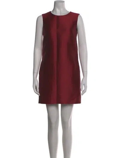 Pre-owned La Perla Crew Neck Mini Dress In Red