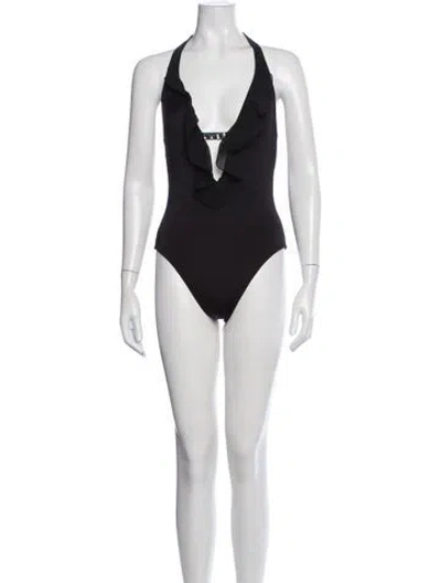 Pre-owned La Perla Cutout Accent One-piece In Black