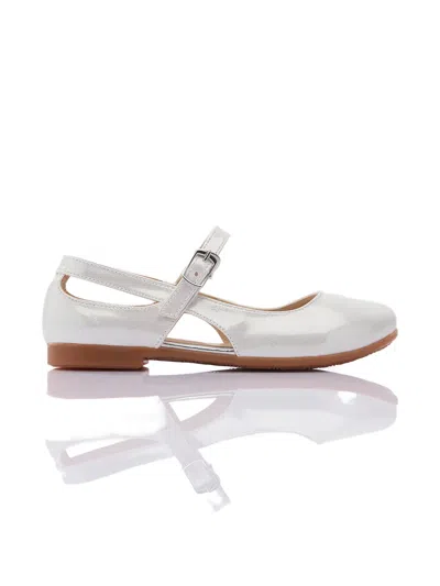 La Perla Kids' Cut-out Ballet Flats In White