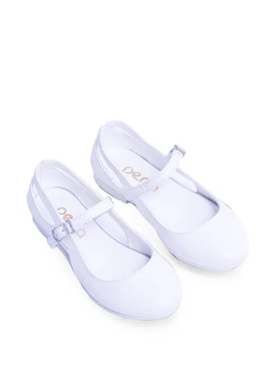 La Perla Cut-out Buckle-fastening Ballerina Shoes In Blue
