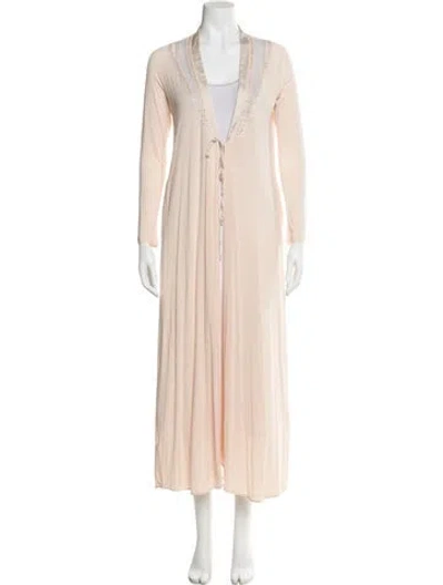 Pre-owned La Perla Embroidered Accent Nightgown In Neutral