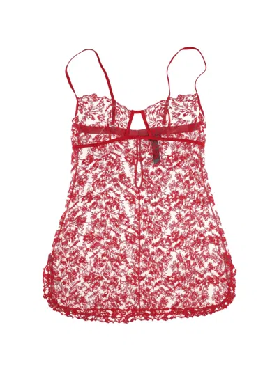 La Perla Floral-lace Camisole In Red