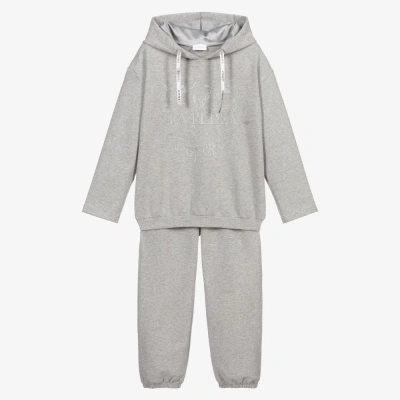 La Perla Babies' Girls Grey Cotton Logo Tracksuit