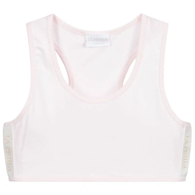 La Perla Kids' Girls Pink Cotton Bra Top