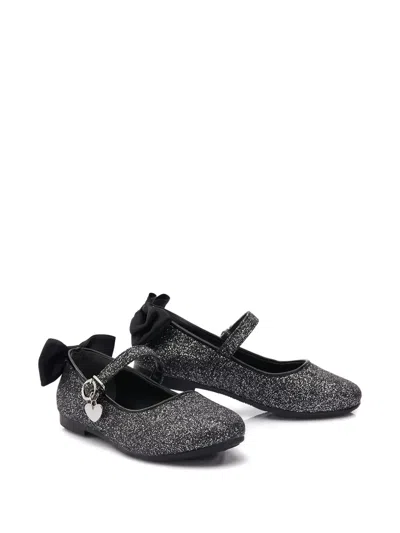 La Perla Babies' Glitter Ballet Flats In Black