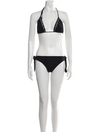Pre-owned La Perla Graphic Print Bikini In Black