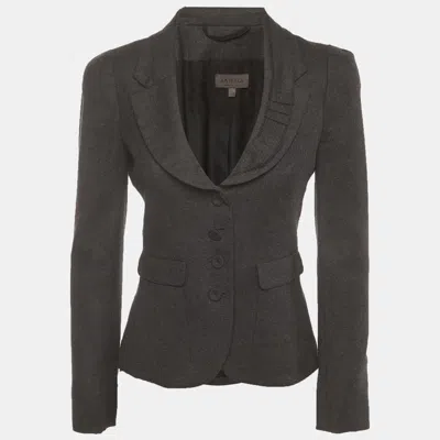 Pre-owned La Perla Grey Wool Blend Single Breasted Blazer M