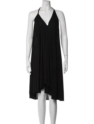 Pre-owned La Perla Halterneck Midi Length Dress In Black