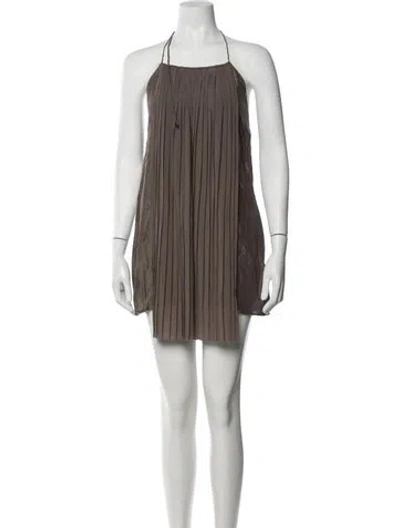Pre-owned La Perla Halterneck Mini Dress In Brown