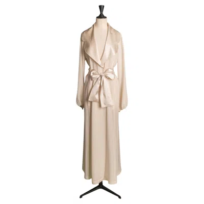 Pre-owned La Perla House Coat By Olga Masotti, Circa 1990 In Beige