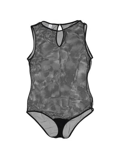 La Perla Keyhole Mesh Bodie In Black
