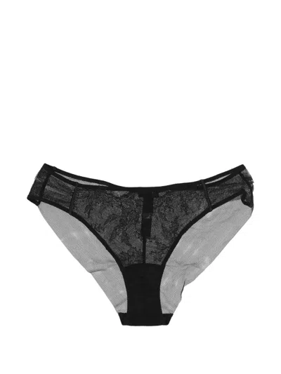 La Perla Lace-detail Briefs In Burgundy