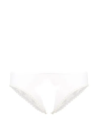 La Perla Lace-detail Briefs In White