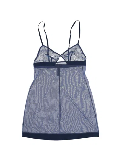 La Perla Lace-panel Camisole In Blue