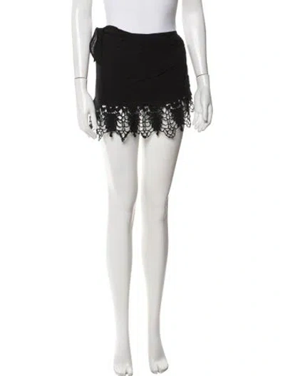Pre-owned La Perla Lace Pattern Embroidered Accent Cover-up In Black