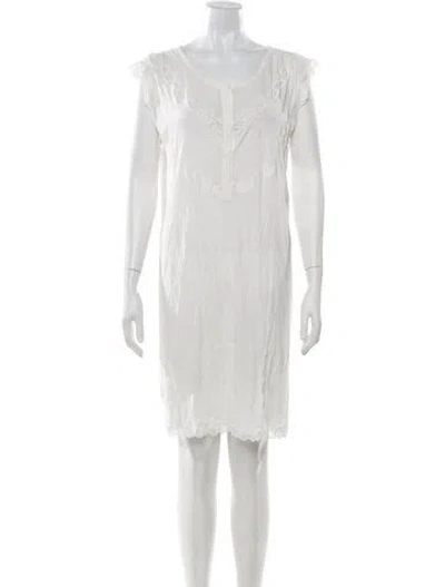 Pre-owned La Perla Lace Pattern Lace Trim Embellishment Nightgown In White