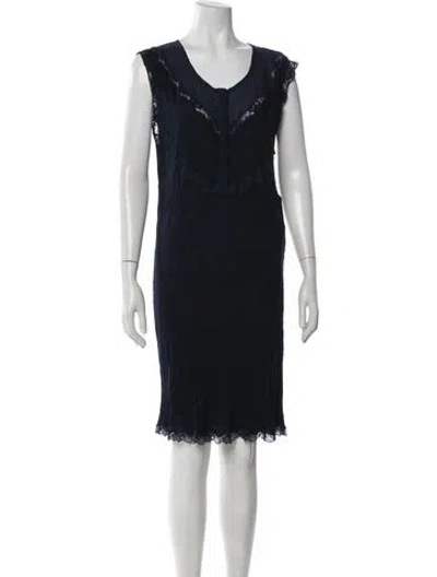 Pre-owned La Perla Lace Pattern Lace Trim Embellishment Pajamas In Blue