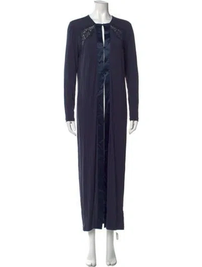 Pre-owned La Perla Lace Pattern Long Dress W/ Tags In Blue