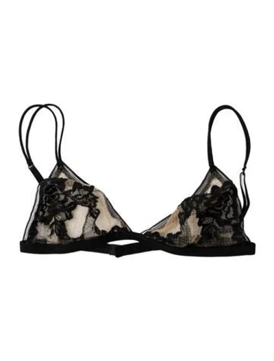 Pre-owned La Perla Lace Pattern Lounge Set In Black