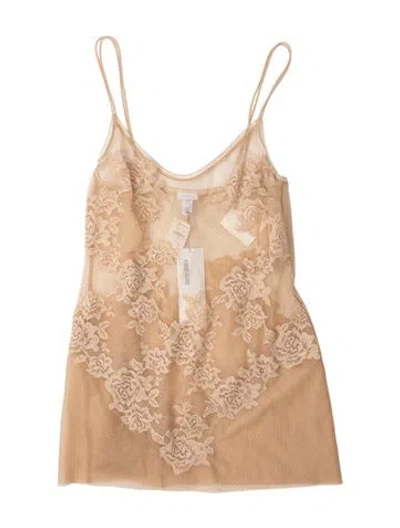 Pre-owned La Perla Lace Pattern Mini Dress W/ Tags In Neutral