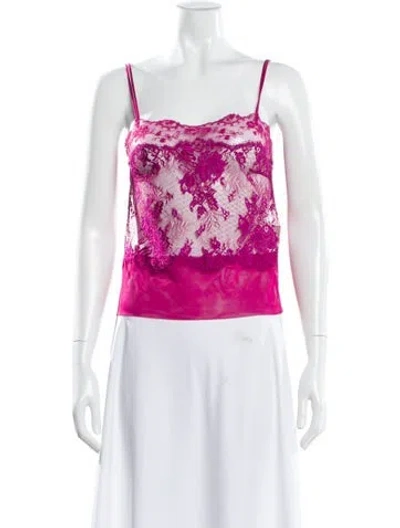 Pre-owned La Perla Lace Pattern Nightgown In Pink